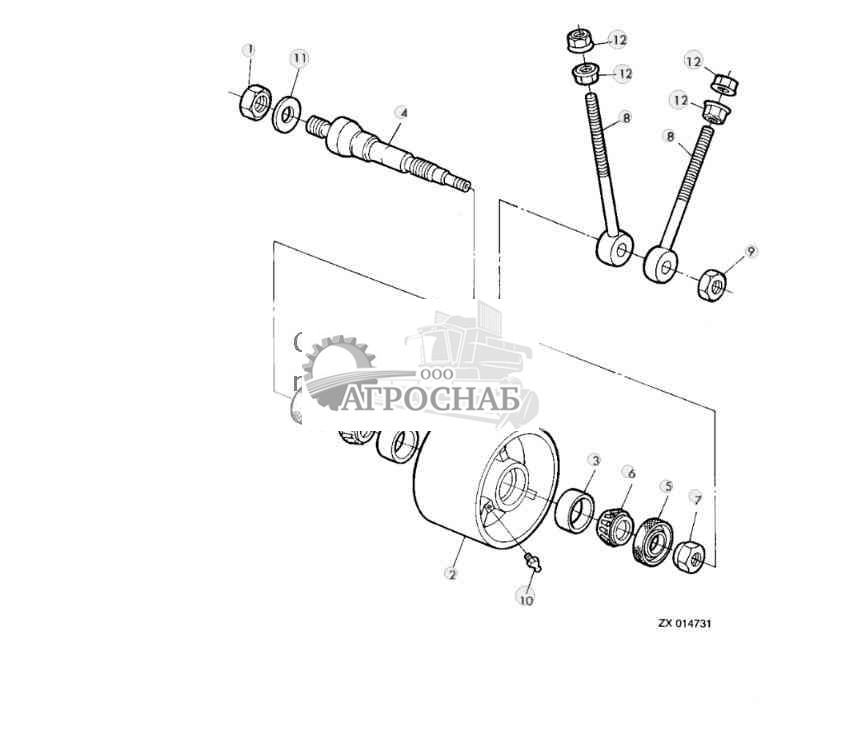 Шкив отклонения главного привода 